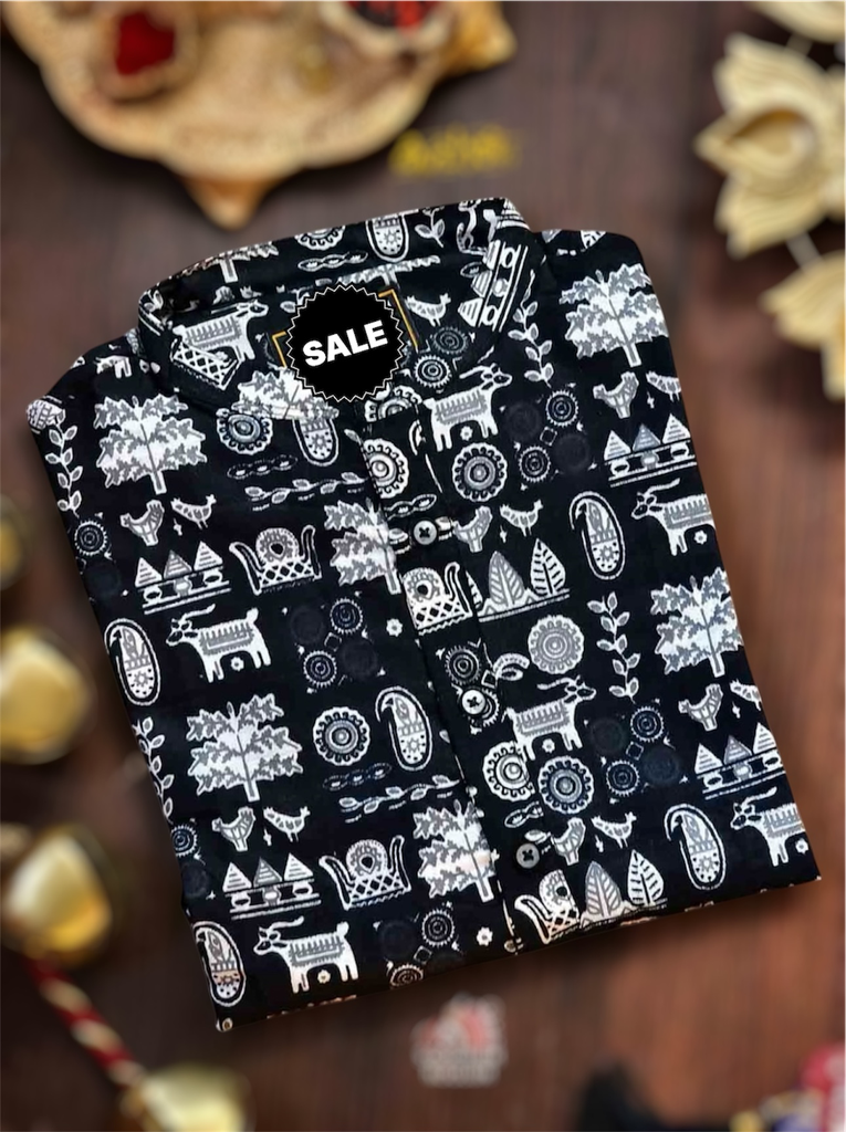Kurta Black & White